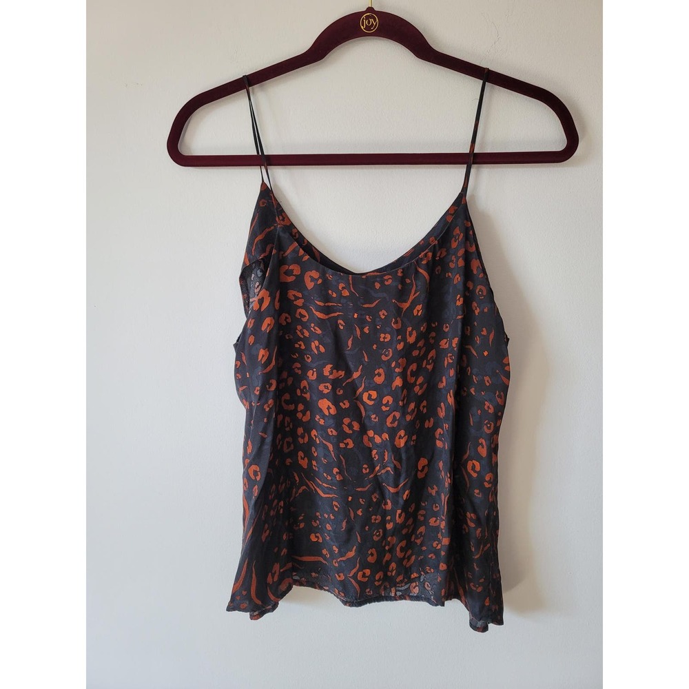 Nine West Silk Blend Slip Camisole Animal Print Women Large - Picture 2 of 7